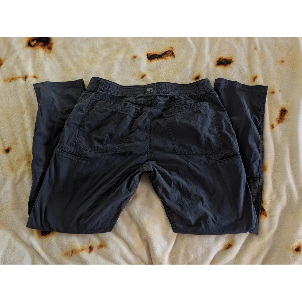 Kuhl Free Ryde Mens 36x32 Gray Technical Hiking Pants Style 5370 Articulated Kne